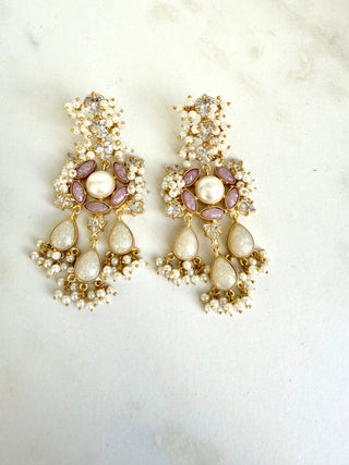Statement Pink Sparkle Earrings