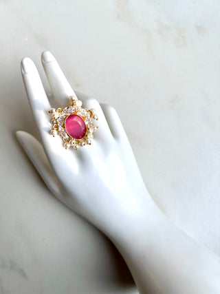 Pink Crystal Ring