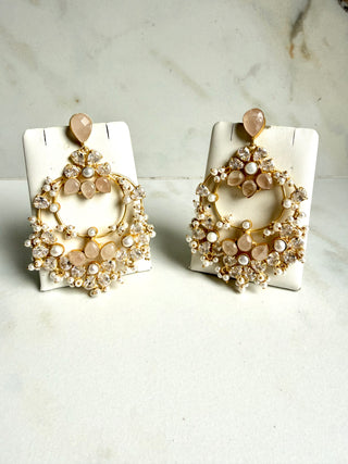 Quaartz Crystal Hoop Earrings