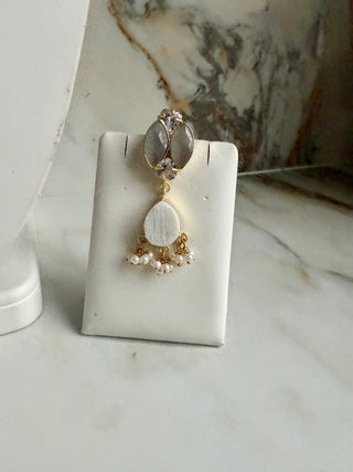 Rajkumari Dark Grey/Pink Crystal Set