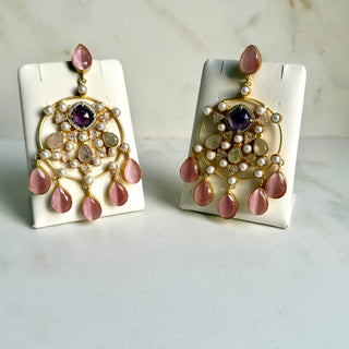 Crimson Royale Chandelier Earrings