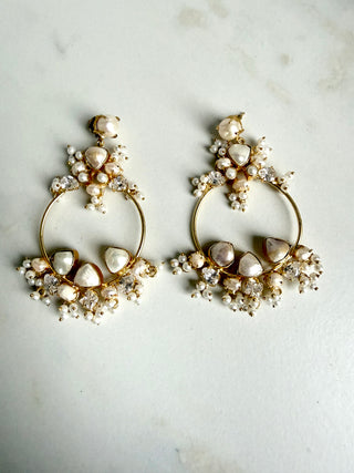 Pearl Hoop Earrings