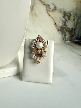 Gul-e-Lilac Pearl Choker Set