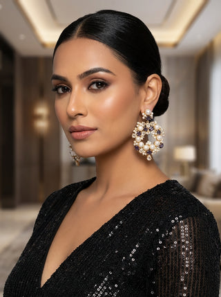 Lapis & Pearl Statememt Earring’s