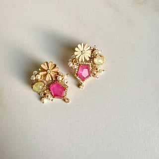 The Gulmohar Collection Soft Pink & Green