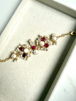 Ruby & Pearl Bracelet