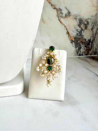 Prehnite & Emerald Bridal Set