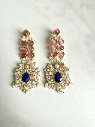 Gulbahaar Saphire Drop Earrings