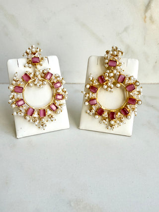 Ishira” Semi-Precious Stone  Earrings