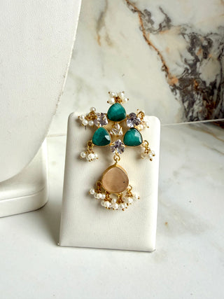 Mustard & Pink Pearl Royale Choker Set