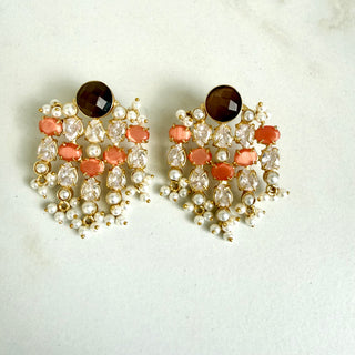 Brown Classic Waterfall Earrings