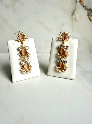 Chandrika Peach Earrings