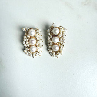 Pearl Cluster Earrings