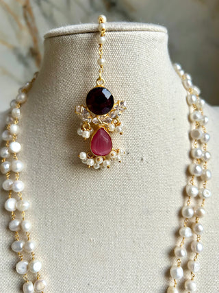 Kareena Pink Mala Set