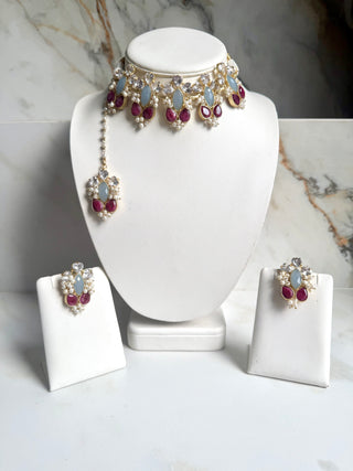 Gul-e-Neel Ruby Set