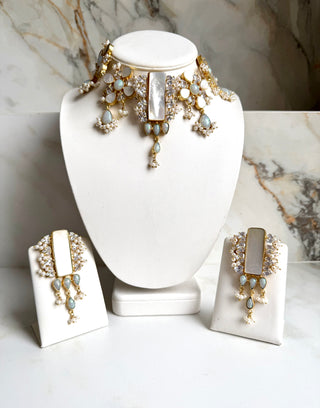 Noor-e-Aqua  Choker Set