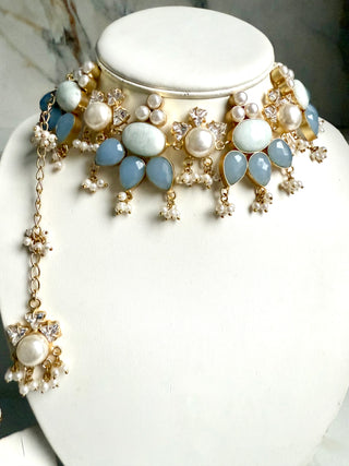 Soft blue Crystal Set