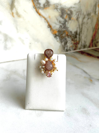 Sophie Moonstone & Pink Crystal Set