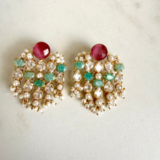 Pink Classic Waterfall Earrings