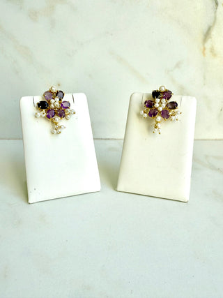 Flower Purple Studs