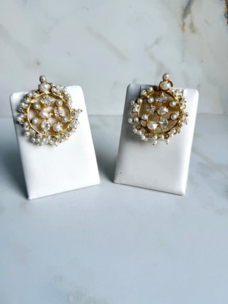 Leena Pearl Crystal Earrings