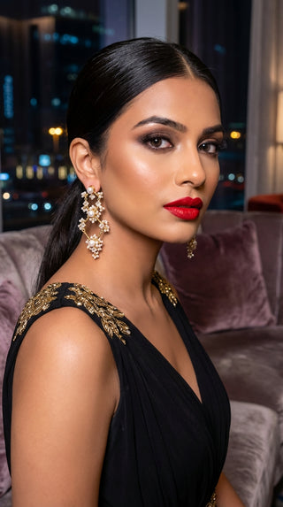 Pearl Long Drop Earrings