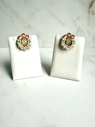 Meher Prehnite Pearl Tops