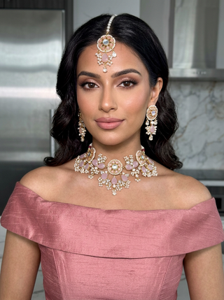 Lilac Meher Kundan Set