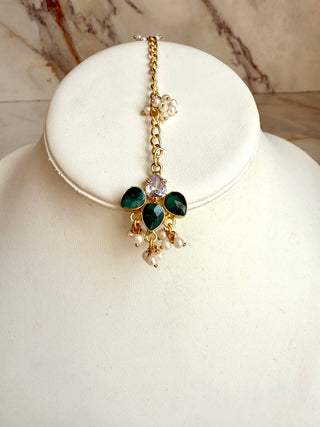 Anita Emerald & Blush Floral Tika Set