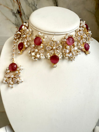 Devyani Pink Crystal Set