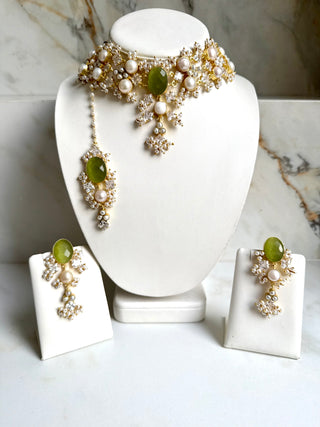 Olive Royale Pearl Bridal Jewellery Set