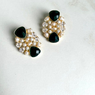 Noor Black Crystal Earrings