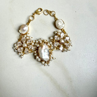 Pearl Crystal Bracelet  Set