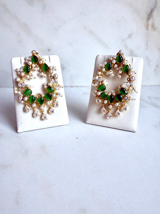 Maharani Light Green Earrings
