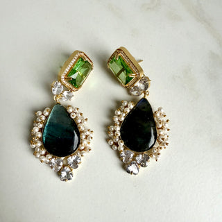 Rangoli Emerald Green Earrings