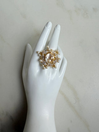 Pearl Crystal Ring