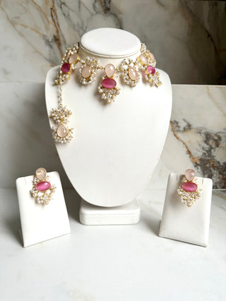 Salma Pink Crystal Set