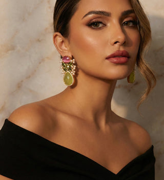 Neela Tara Lime Green Earrings