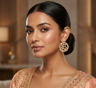 Leena Pink Crystal Earrings