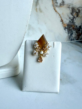 Ameera Amber Rhombus Choker Set