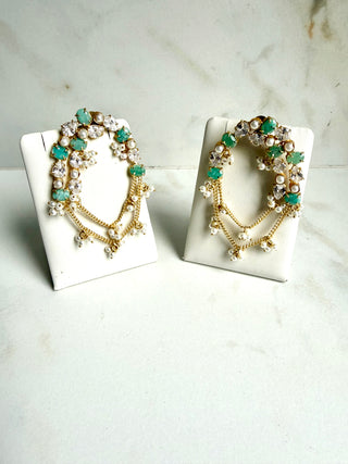 Crystal Amzonite Cascade Earrings