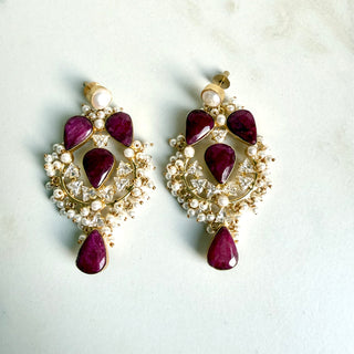Royal Rani Ruby Pearl Chandeliers