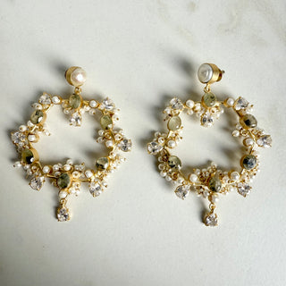 Crystal Statement Chandbali Earrings