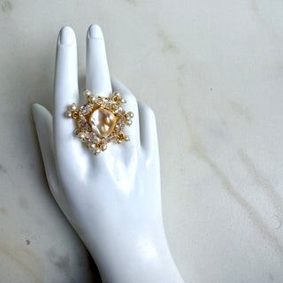 Pearl Crystal Ring