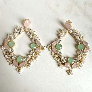 Crystal Statement Chandbali Earrings