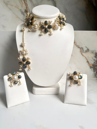 Shabnam Noir Pearl Set