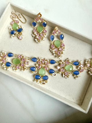 Rang Mahal Multicolour Choker Set