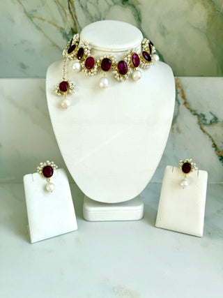 Aurelia Ruby Pearl Set