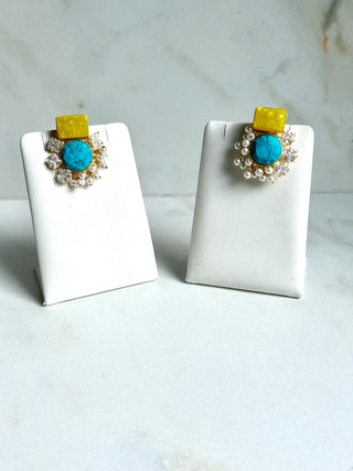 Rangoli Turquoise Earrings
