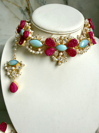 Druzy Hot Pink Set